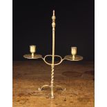 An 18th Century Adjustable Twin-branch Candelabra.