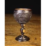 An 18th Century Coconut Shell Tumbler or Stirrup Cup.