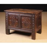 A Small 17th Century Joined Oak Coffer.