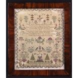 A Charming 19th Century Sampler by Eliza Botttomley, Aged 11 1830 (A/F).
