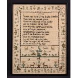 A Regency Period Sampler by Ann Stonelake Aged 12 years, dated 1821.