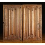 A Pair of 16th Century Carved Linenfold Panels 19¾" x 10¼" (50 cm x 26 cm).