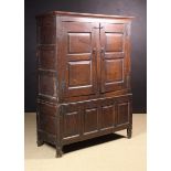 An Early 18th Century Country Joined Oak Press Cupboard (A/F).