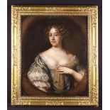 Circle of Mary Beale (1633-1699) An Oil on Canvas: Portrait of an Aristocratic Lady wearing lace