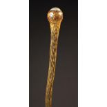 A Rare 19th Century Gourd-shaped Walking Stick.