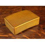 A Boxwood Snuff Box of curved rectangular form.