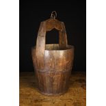 A 19th Century French Coopered Well Bucket.