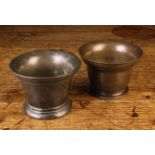 Two Small 18th Century Bronze Mortars, approx 3" (7.