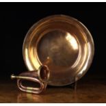 A Small 19th Century Copper & Brass Bugle with a decorative band to the bell embossed with coaching