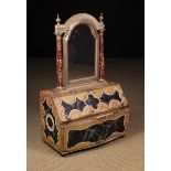 An 18th Century North Italian Painted Provincial Desk Box with Dressing Mirror.