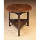 An 18th Century Oak Welsh Cricket Table, Circa 1780.