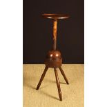 A Rare Early 18th Century Treen Candlestand, of rich colour & patination.