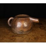 A Large, Primitive English/French Dug Out Treen Vessel.