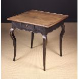 A 18th Century French Provincial Oak Side Table.