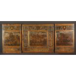 Three 16th Century Cyprus-wood Adige Chest Panels.