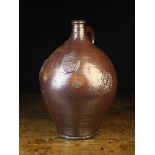 A Fine 17th Century Reddish-brown Saltglazed Stoneware Baluster Flask,