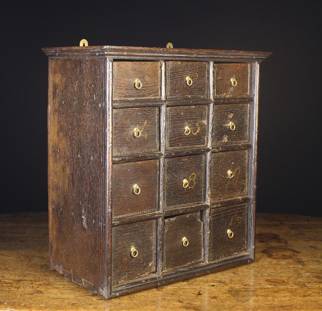 An 18th Century Oak Cabinet of Drawers, - Image 2 of 4