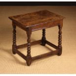 A Small Late 17th Century Joined Oak Stool/Table.
