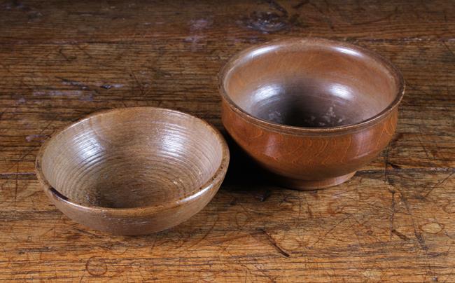 An 18th Century Sycamore Pole-Lathe Turned Drinking Bowl, with ogee sides, - Image 2 of 4