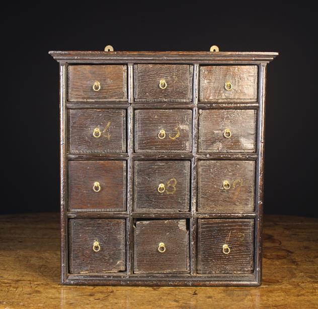 An 18th Century Oak Cabinet of Drawers, - Image 3 of 4