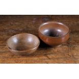 An 18th Century Sycamore Pole-Lathe Turned Drinking Bowl, with ogee sides,