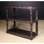 A Small Charles I Style Oak Two-tier Buffet.