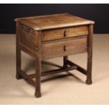 An Unusual Antique Continental Joined Oak Table with Drawers.