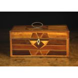 A Late 18th/Early 19th Century Parquetry Tea Caddy.