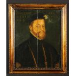 Circle of Hans Eworth (1540-1573) An Oil on Panel; Portrait of Phillip 11 of Spain,