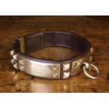 A Late 19th/Early 20th Century Leather Collar for a large Dog mounted with metal studs,
