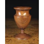 A Fine 19th Century Treen Urn-shaped Goblet Vase.
