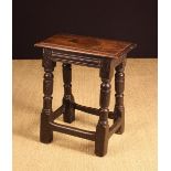 A 17th Century Oak Joint Stool.