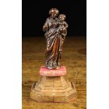 A Small 17th Century Boxwood Carving of Virgin & Child;