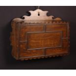 A 19th Century Boarded Oak Wall-mounted Box.