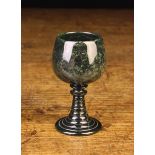 An Austrian Turned Semi-Precious Edelserpentin Stone Goblet, 20th Century.