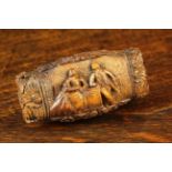 A 18th Century Carved Coquilla Nut Snuff Box.