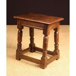 A Mid 17th Century Oak Joint Stool.