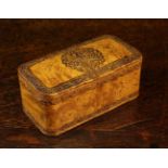 A 19th Century French Carved Burr Maple Snuff Box.