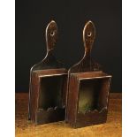 A Pair of Late 18th/Early 19th Century Boarded Oak Offertory Boxes.