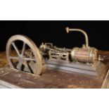 A Rare 19th Century Demonstration Standing Steam Engine by Van Den Bergh, 1878, Antwerp.