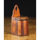 A 19th Century Scottish Staved Alder & Fruitwood Salt Box.