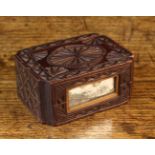 A Small 18th Century Swedish Chip-carved Treen Box/Love Token.