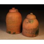Two Terracotta Rhubarb Forcers, 24½" (62 cm) and 20½" (52 cm) in height.