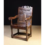 A 17th Century Oak Wainscot Chair attributed to Lancashire.