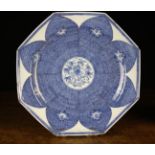 A Mid 18th Century Qianlong Blue & White Chinese Export Octagonal Charger.