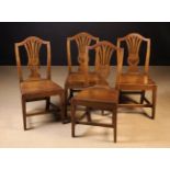 A Set of Four 19th Century Country Hepplewhite Dining Chairs.