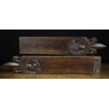 A 15th Century Flemish Oak Rail in Two Sections, Circa 1480,