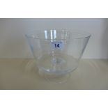 A White Company glass Christmas Truffle bowl, 20cm tall, 25cm diameter