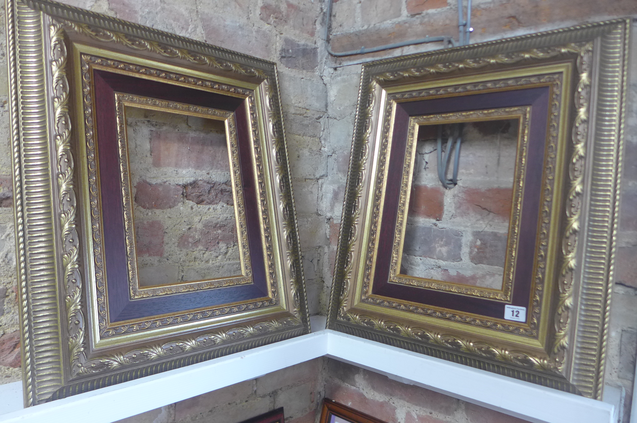 A pair of modern gilt frames, 59x50cm - will take pictures 34x24cm