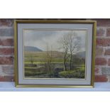 A framed oil on canvas, Near Grasmere, Cumbria, signed S G Anderson, Listed - 54x64cm